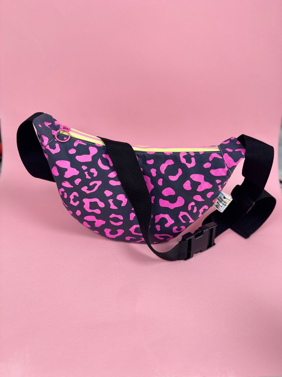 Leopard Print Sling Bag | Crossbody Bag | Adjustable Waxed Cotton Bag