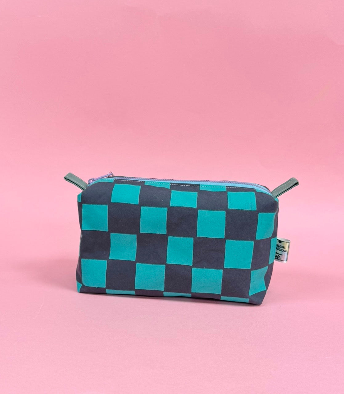 Versatile Boxy Pouch for Travel & Accessories | Travel Bag | Checkered Print Pouch