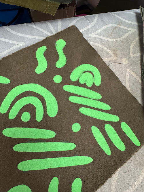 Abstract Pattern Semi Circle Crossbody Bag