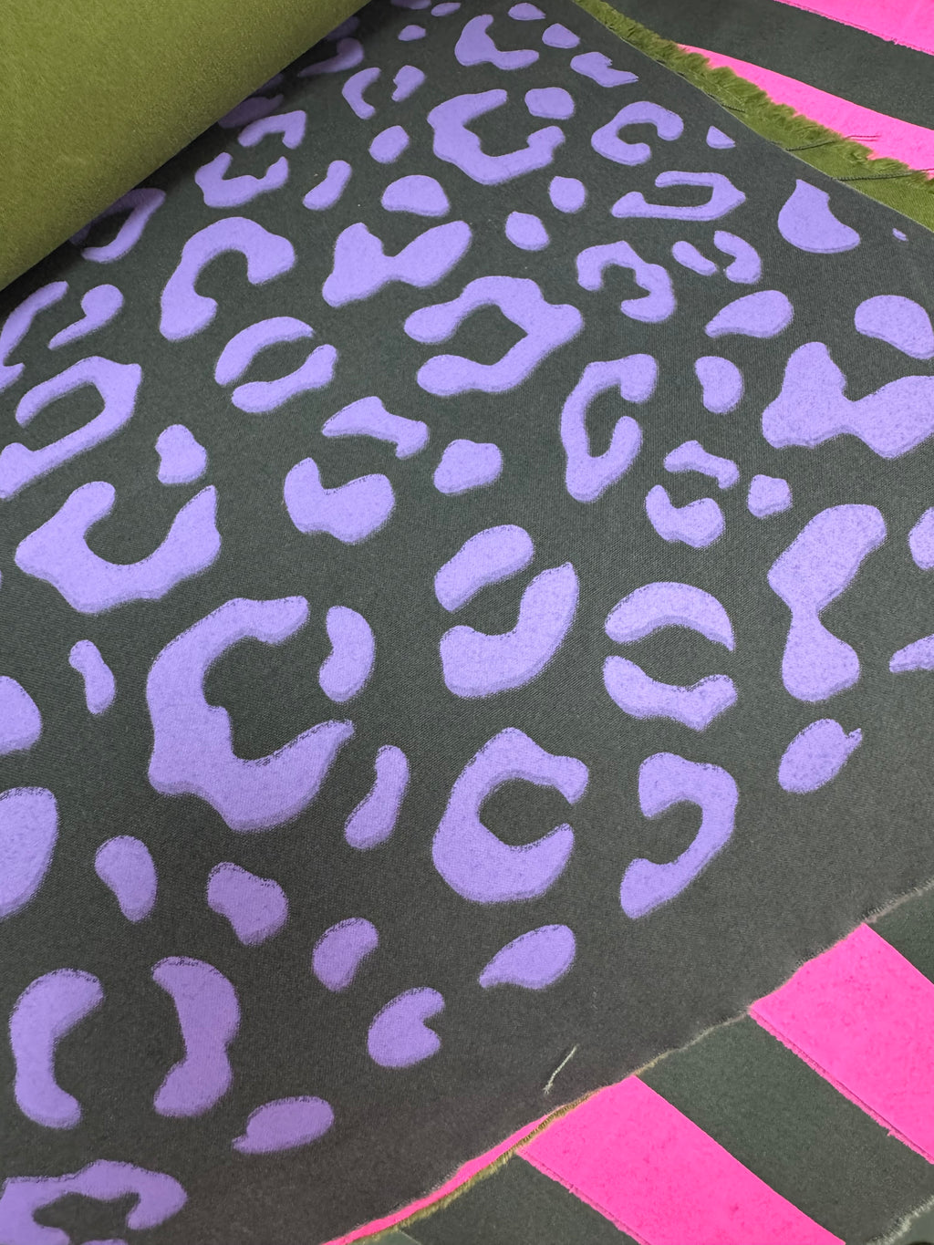 Purple Leopard print Small cosmetic bag