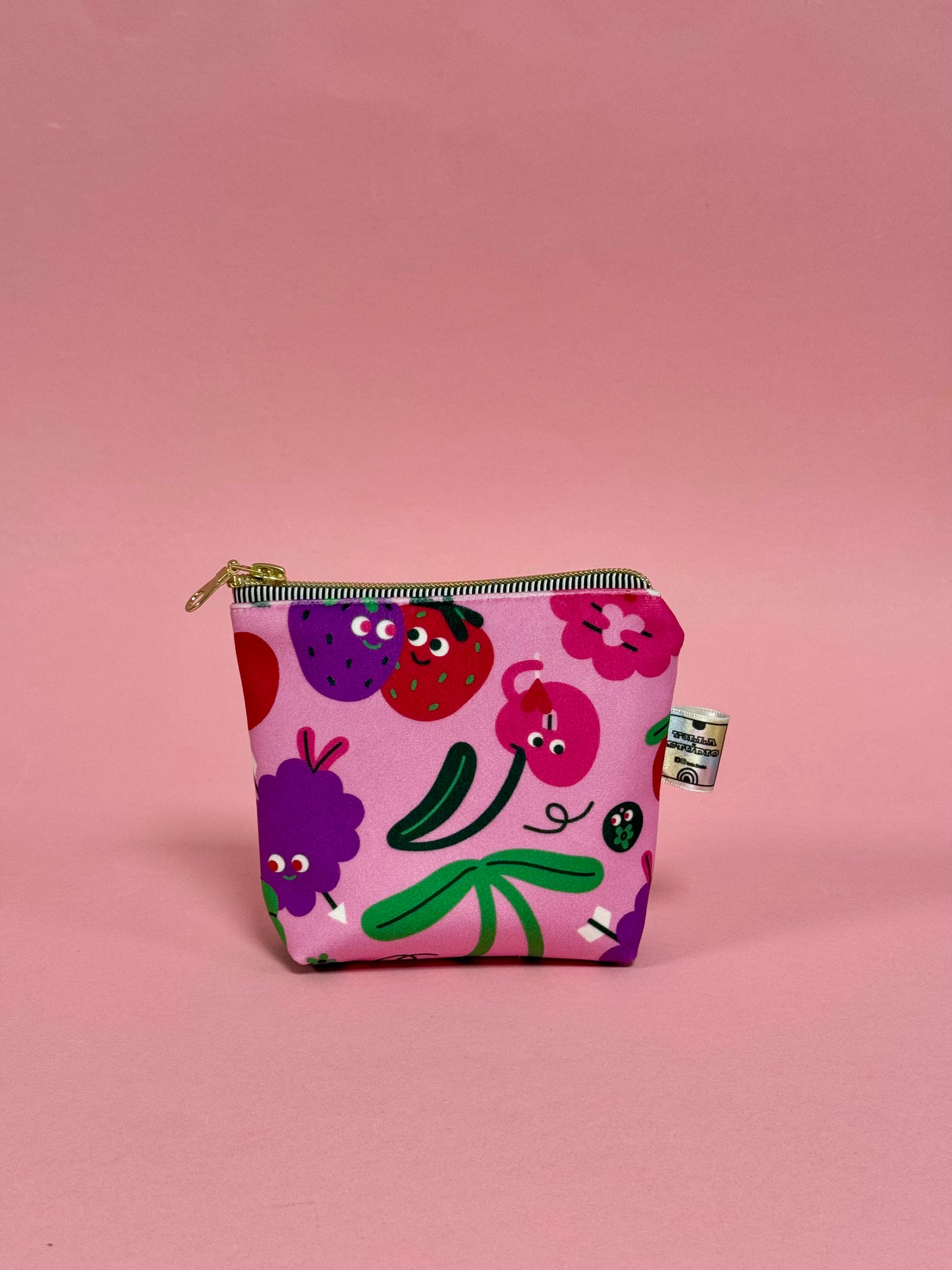 Small Velvet Coin & Trinket Pouch - Lauren Morsley Valentine’s Print