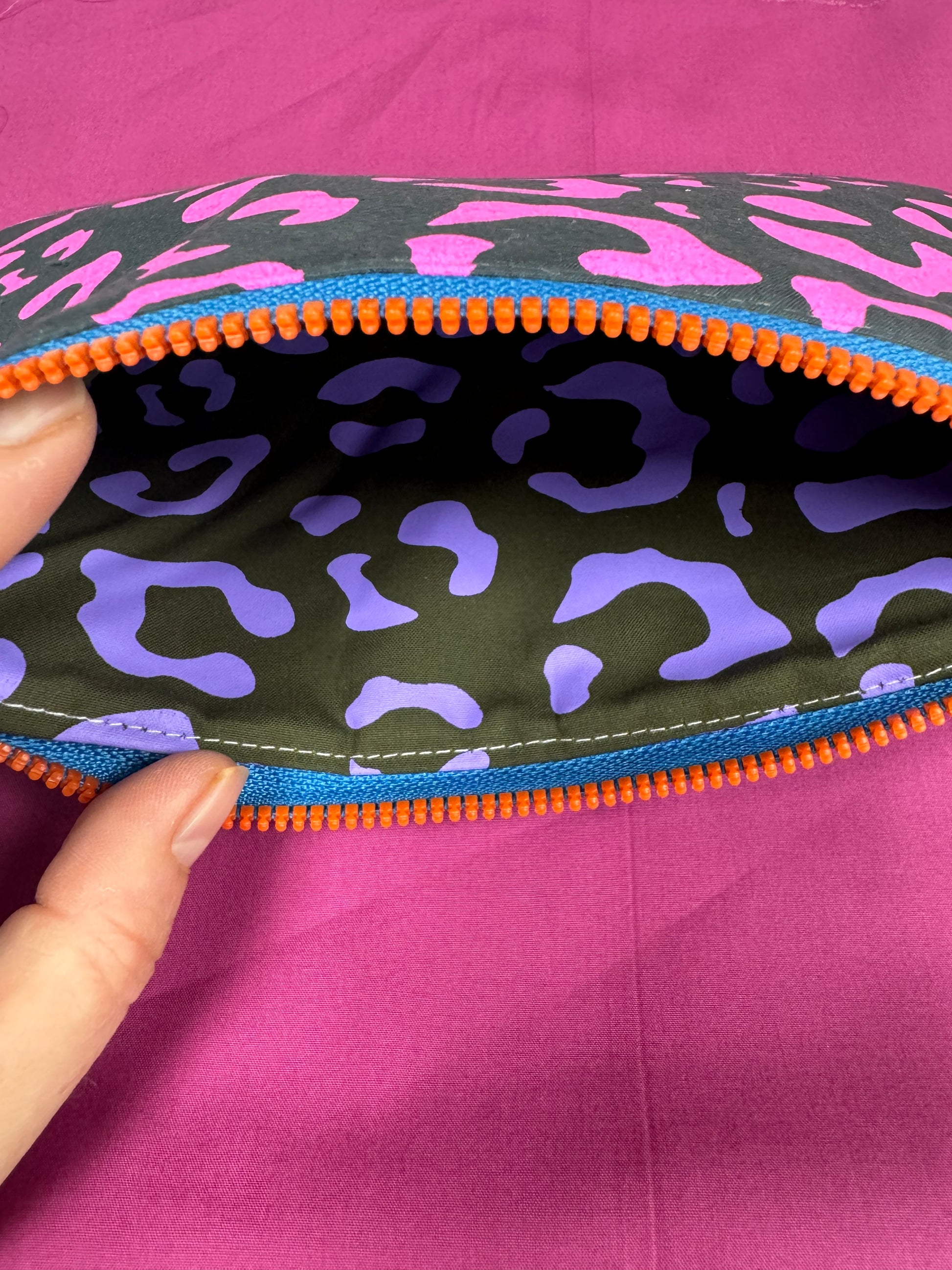 Handprinted waxed cotton Pencil case