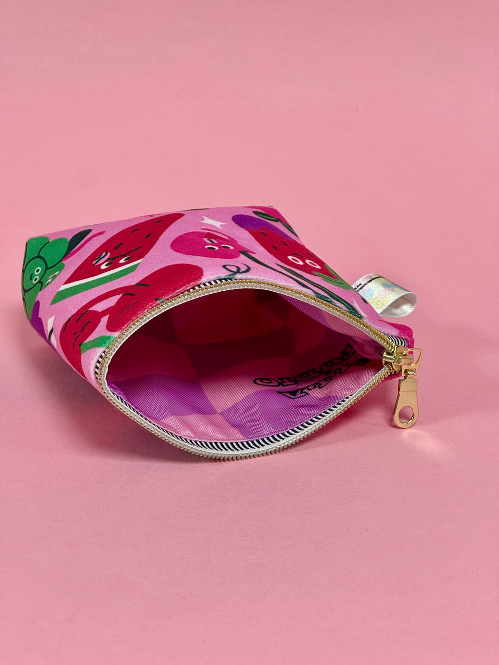Small Velvet Coin & Trinket Pouch - Lauren Morsley Valentine’s Print
