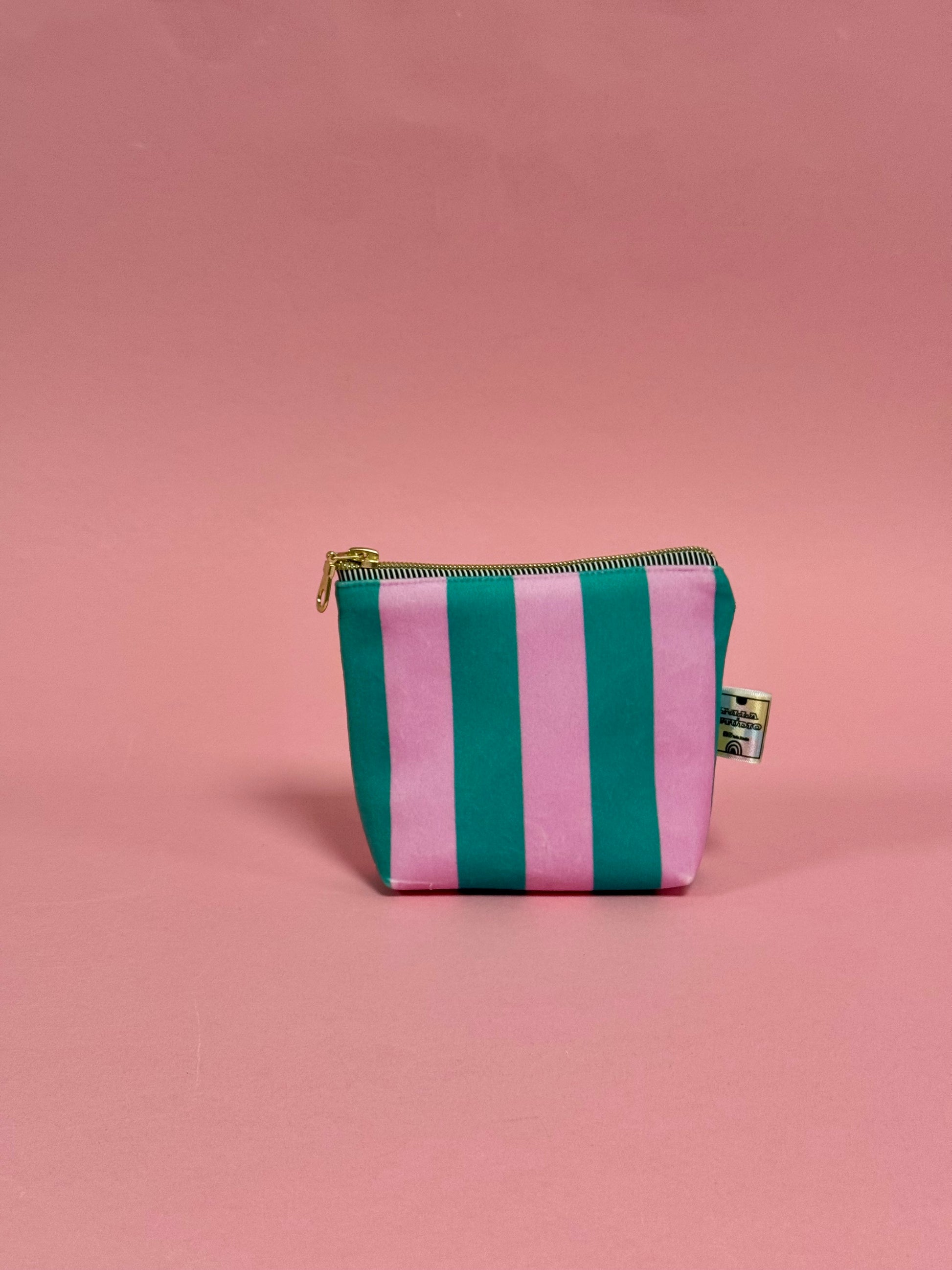 Mini Striped Velvet Purse