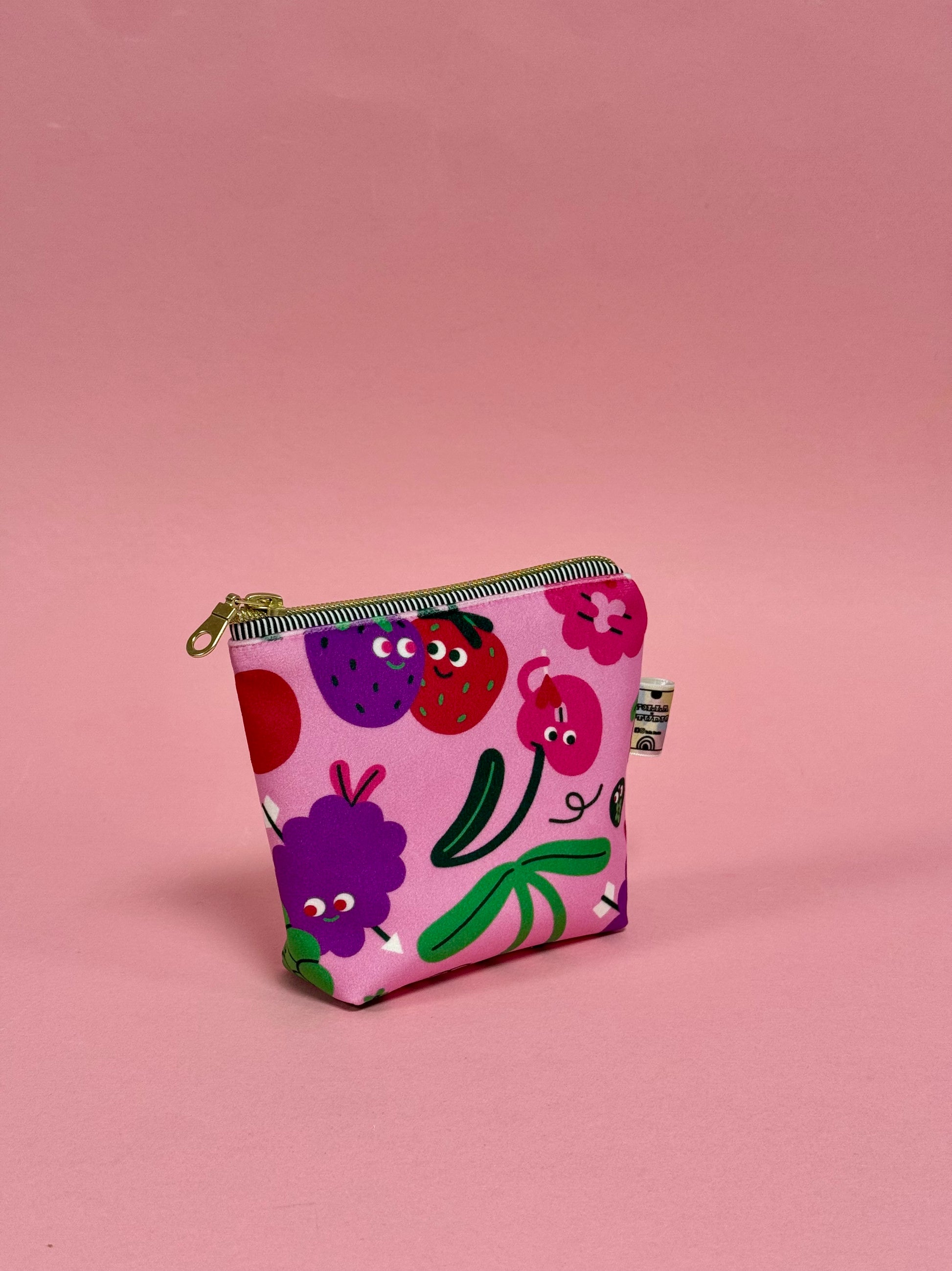 Small Velvet Coin & Trinket Pouch - Lauren Morsley Valentine’s Print