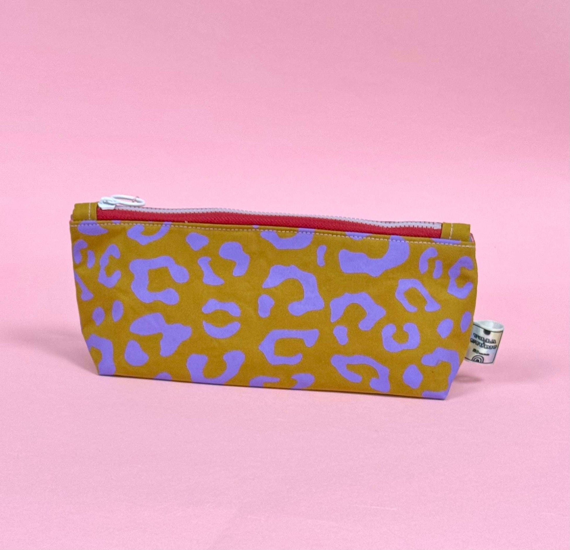 Handprinted waxed cotton Pencil case