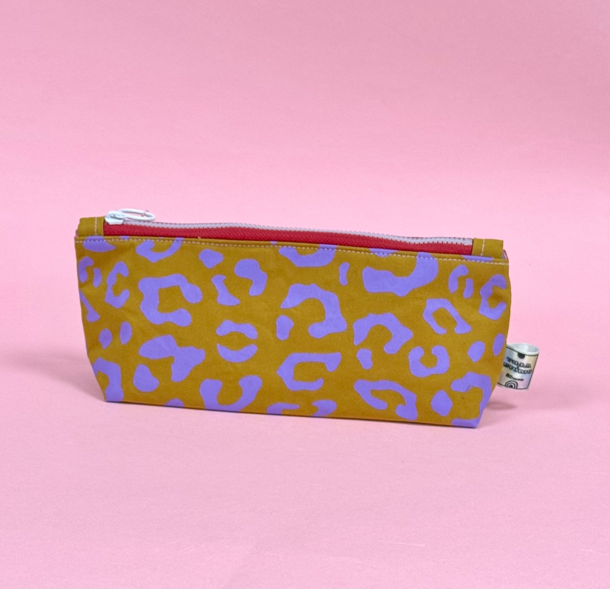 Handprinted waxed cotton Pencil case
