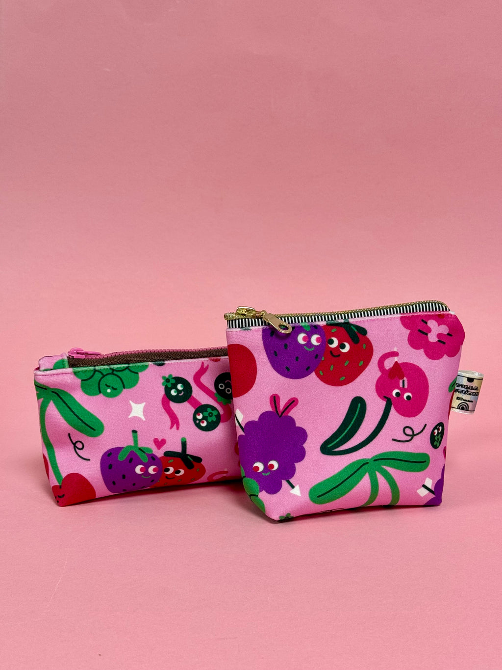 Small Velvet Coin & Trinket Pouch - Lauren Morsley Valentine’s Print