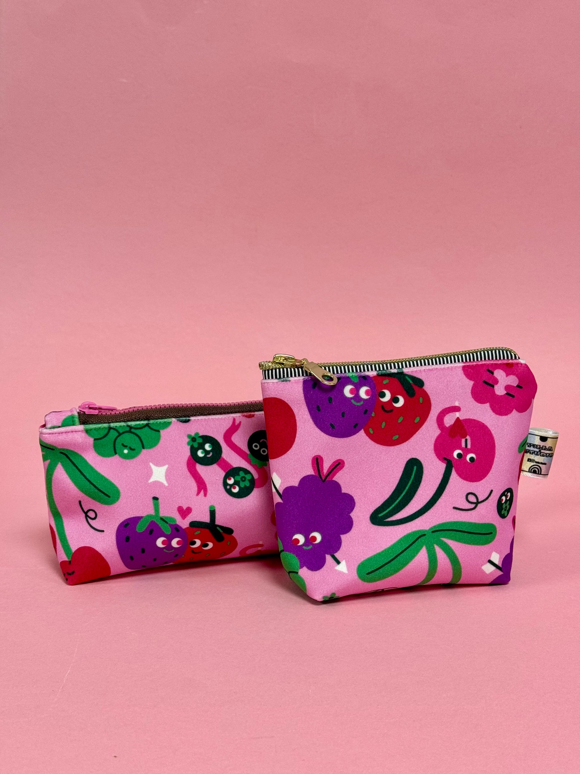Small Velvet Coin & Trinket Pouch - Lauren Morsley Valentine’s Print