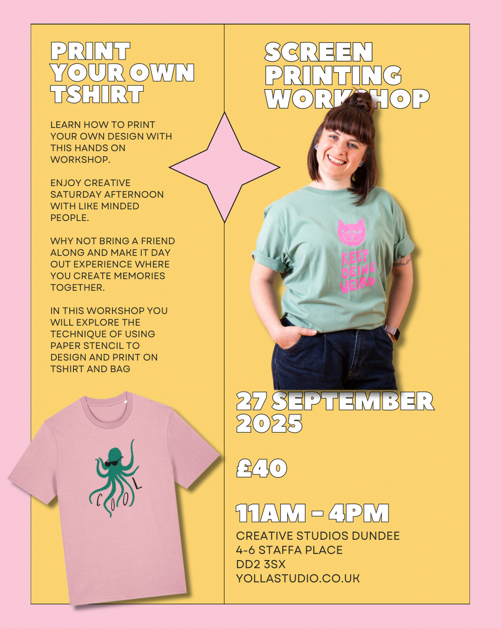 Screen Print Your Own Tshirt Workshop