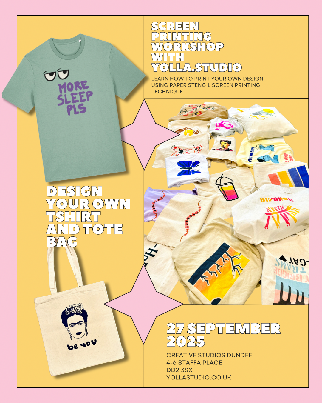 Screen Print Your Own Tshirt Workshop