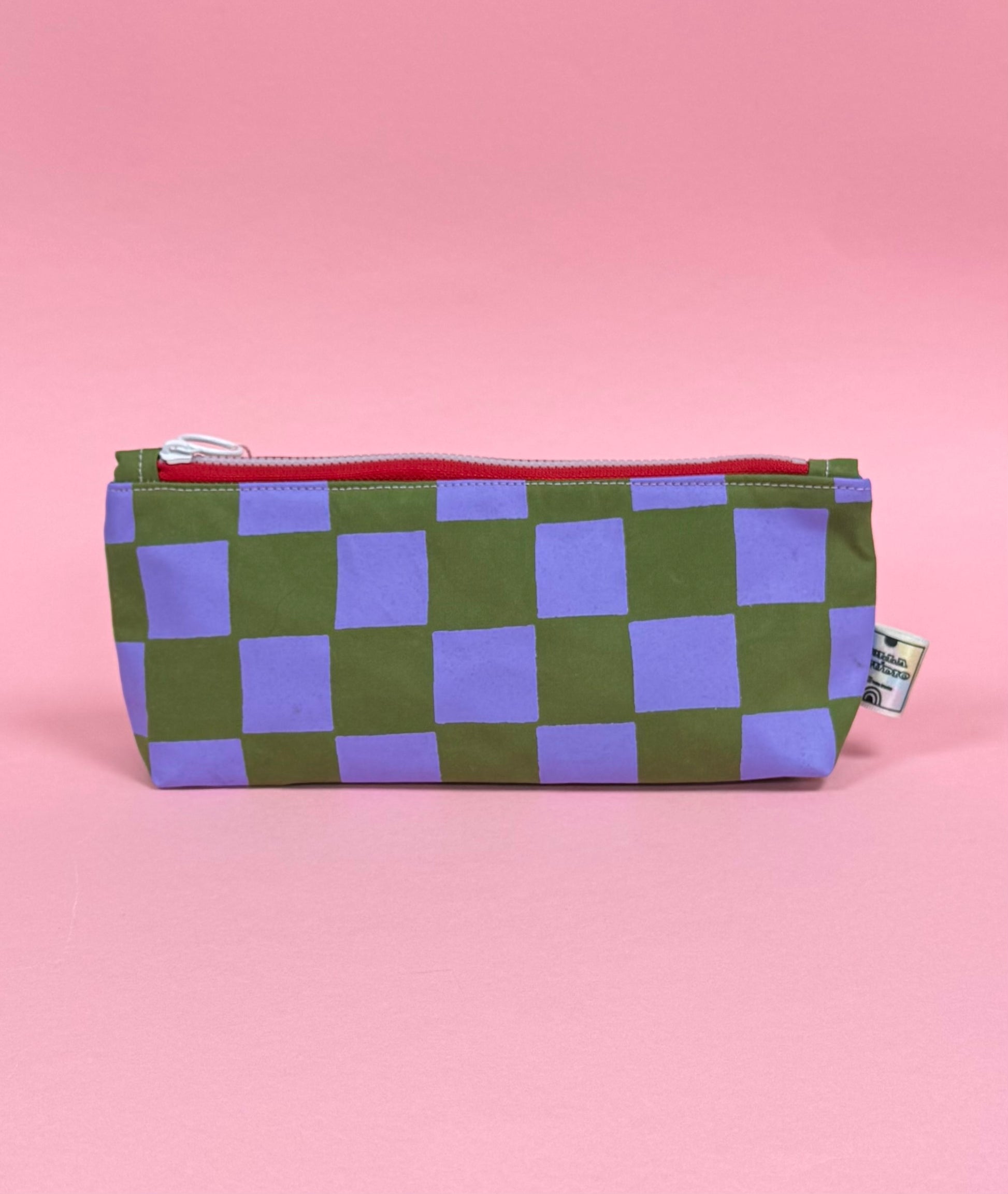Handprinted waxed cotton Pencil case