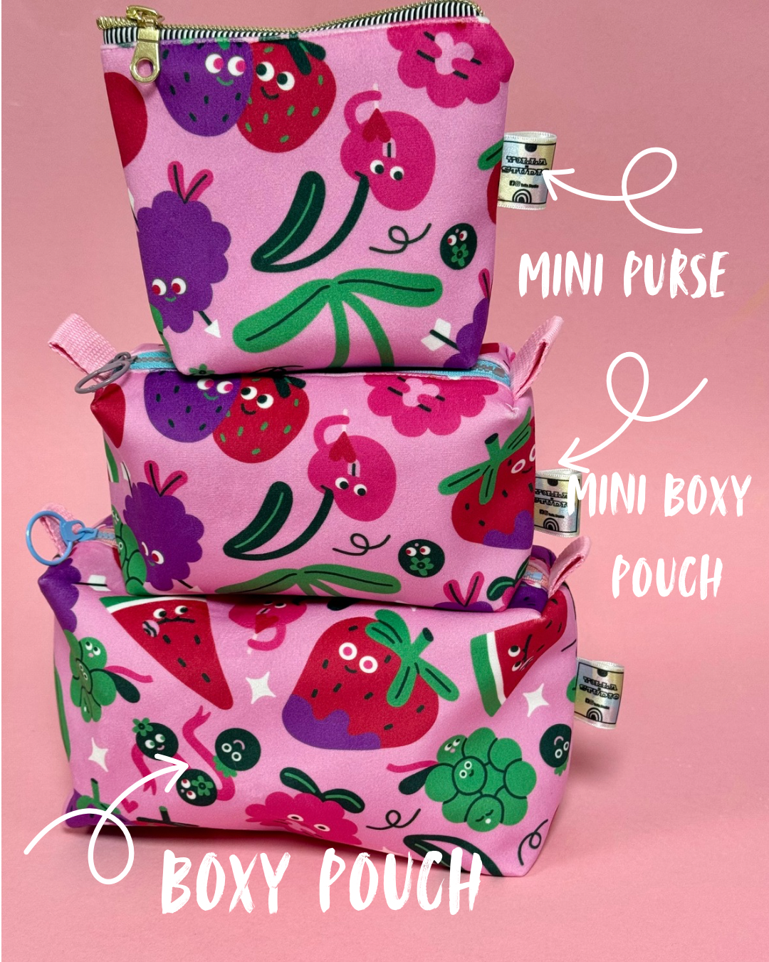 Small Velvet Coin & Trinket Pouch - Lauren Morsley Valentine’s Print