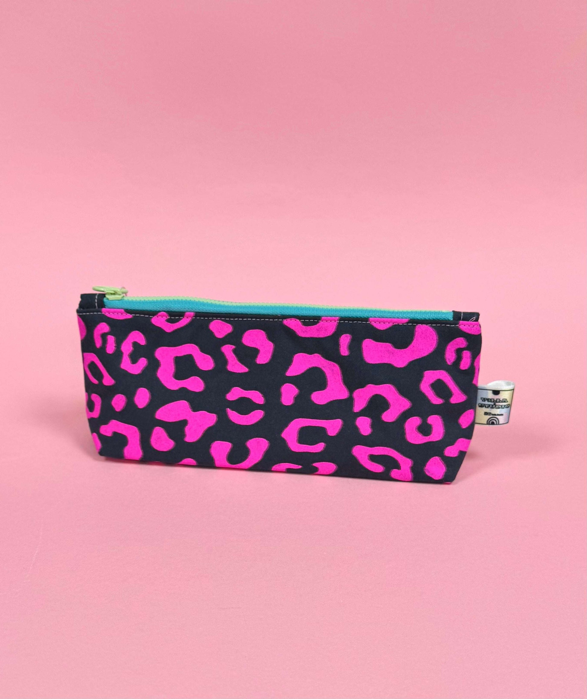 Handprinted waxed cotton Pencil case
