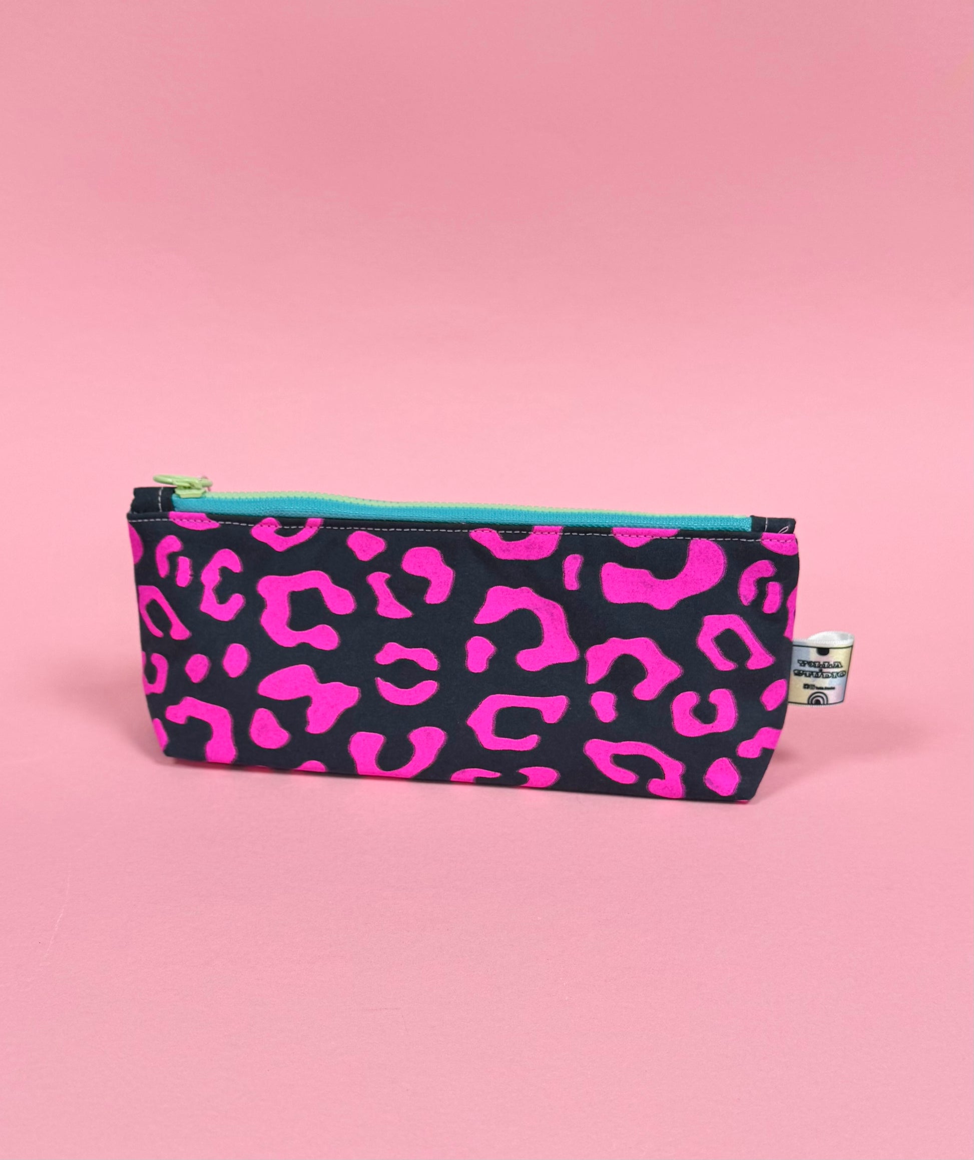 Handprinted waxed cotton Pencil case