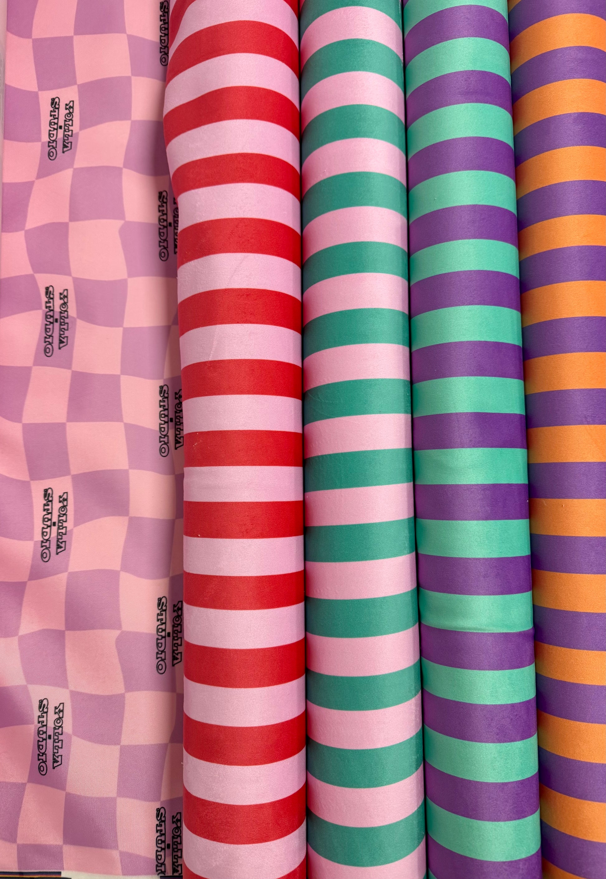 Mini Striped Velvet Purse