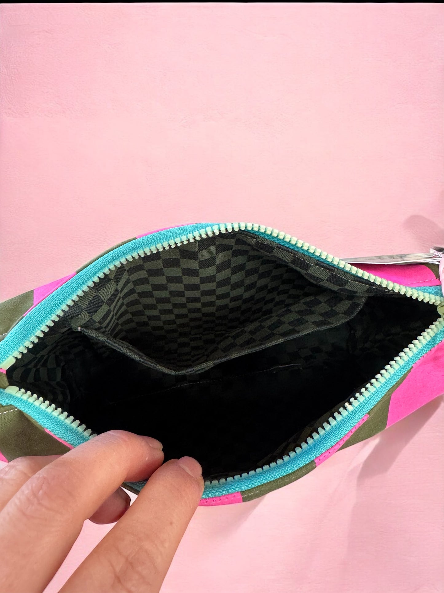 Crossbody Bag | Adjustable Waxed Cotton Bag |Stripy Pattern Bag