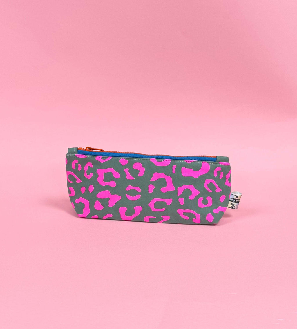 Handprinted waxed cotton Pencil case