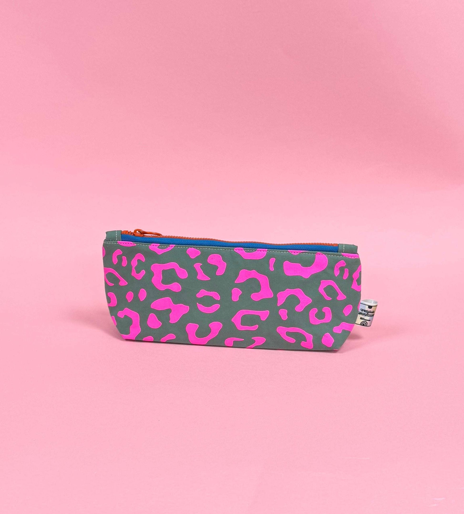 Handprinted waxed cotton Pencil case
