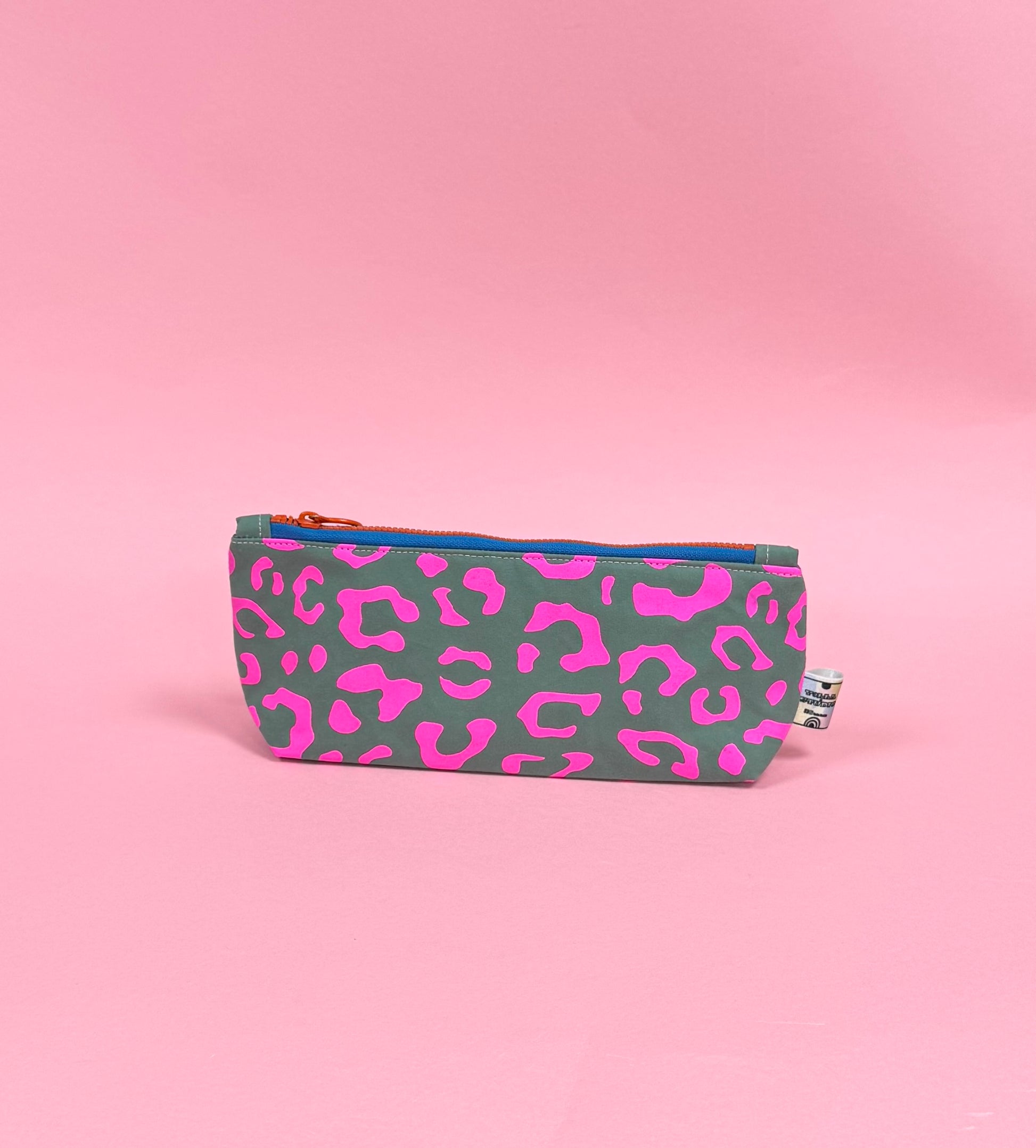 Handprinted waxed cotton Pencil case