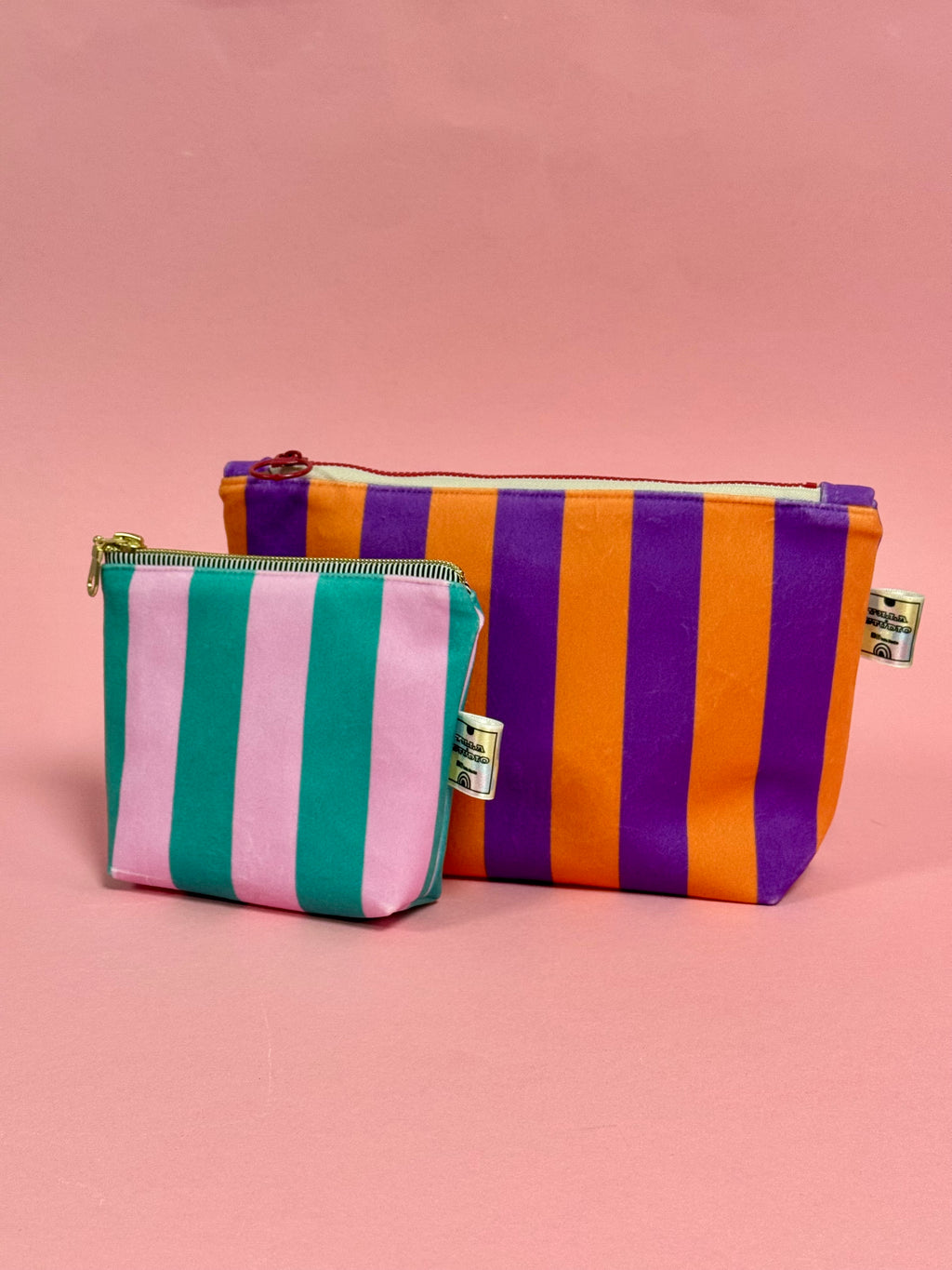 Mini Striped Velvet Purse