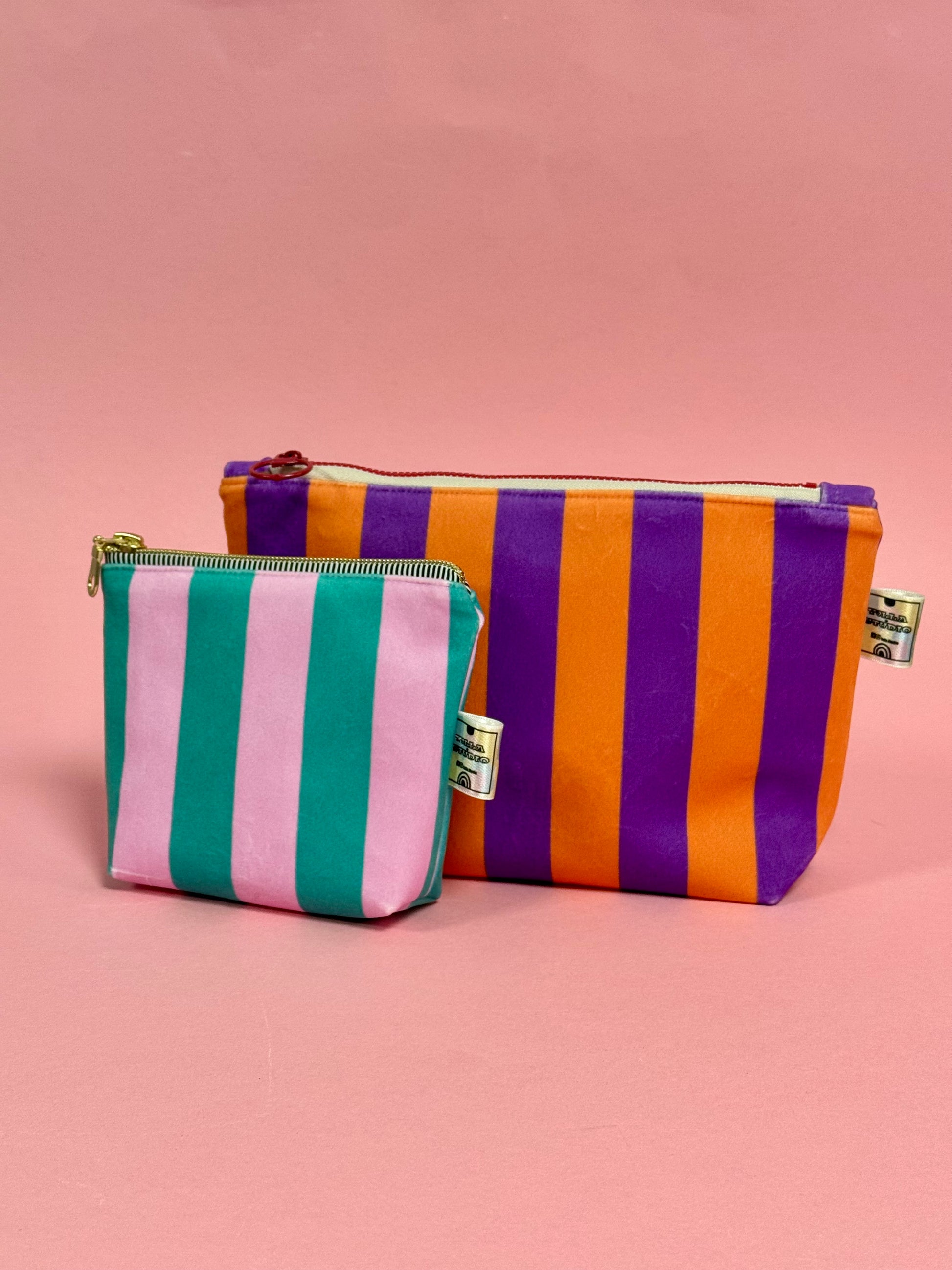 Mini Striped Velvet Purse
