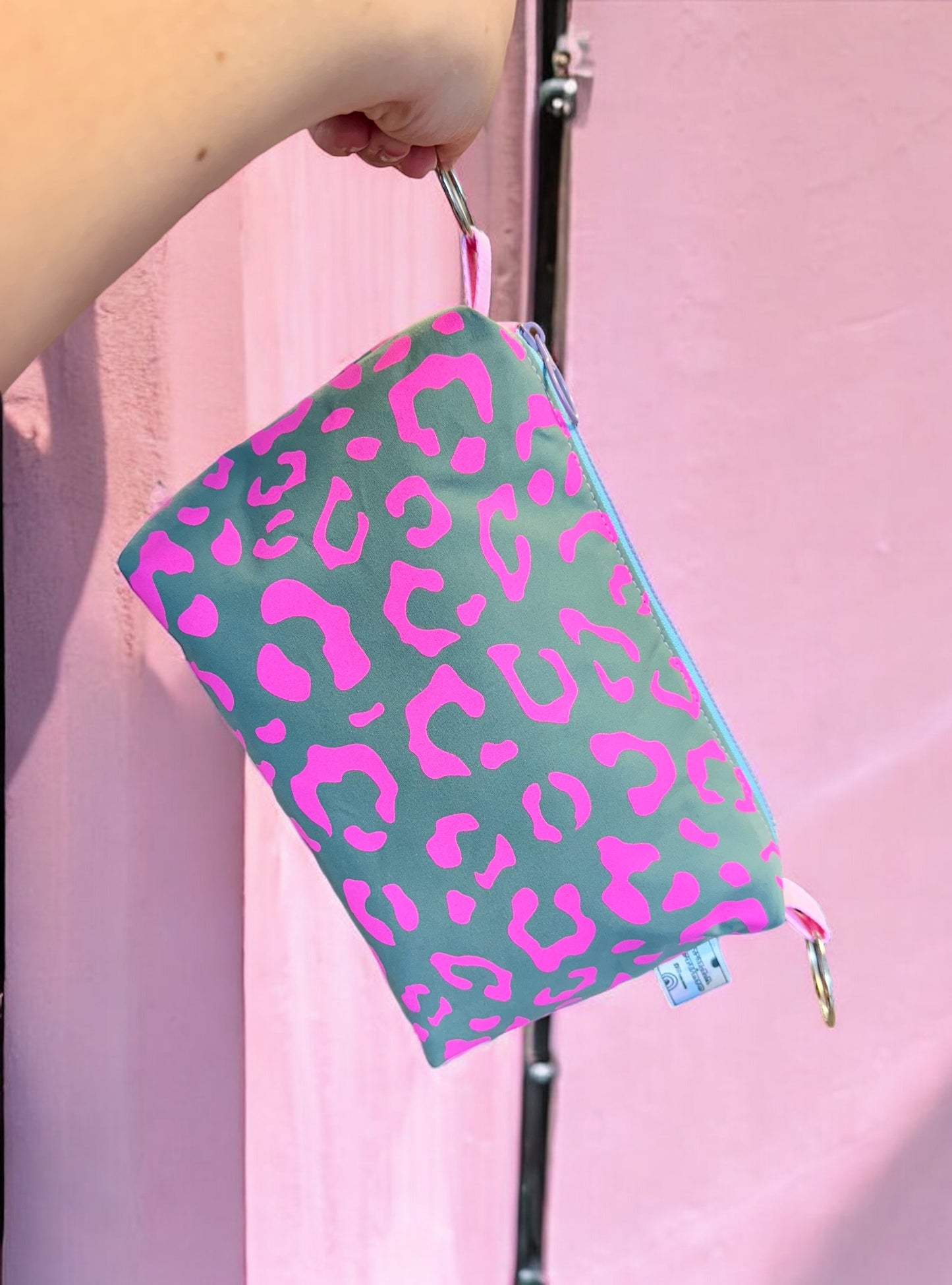 Leopard Print Bag | Boxy Crossbody Bag | Adjustable Waxed Cotton Bag | Leopard Print Bag
