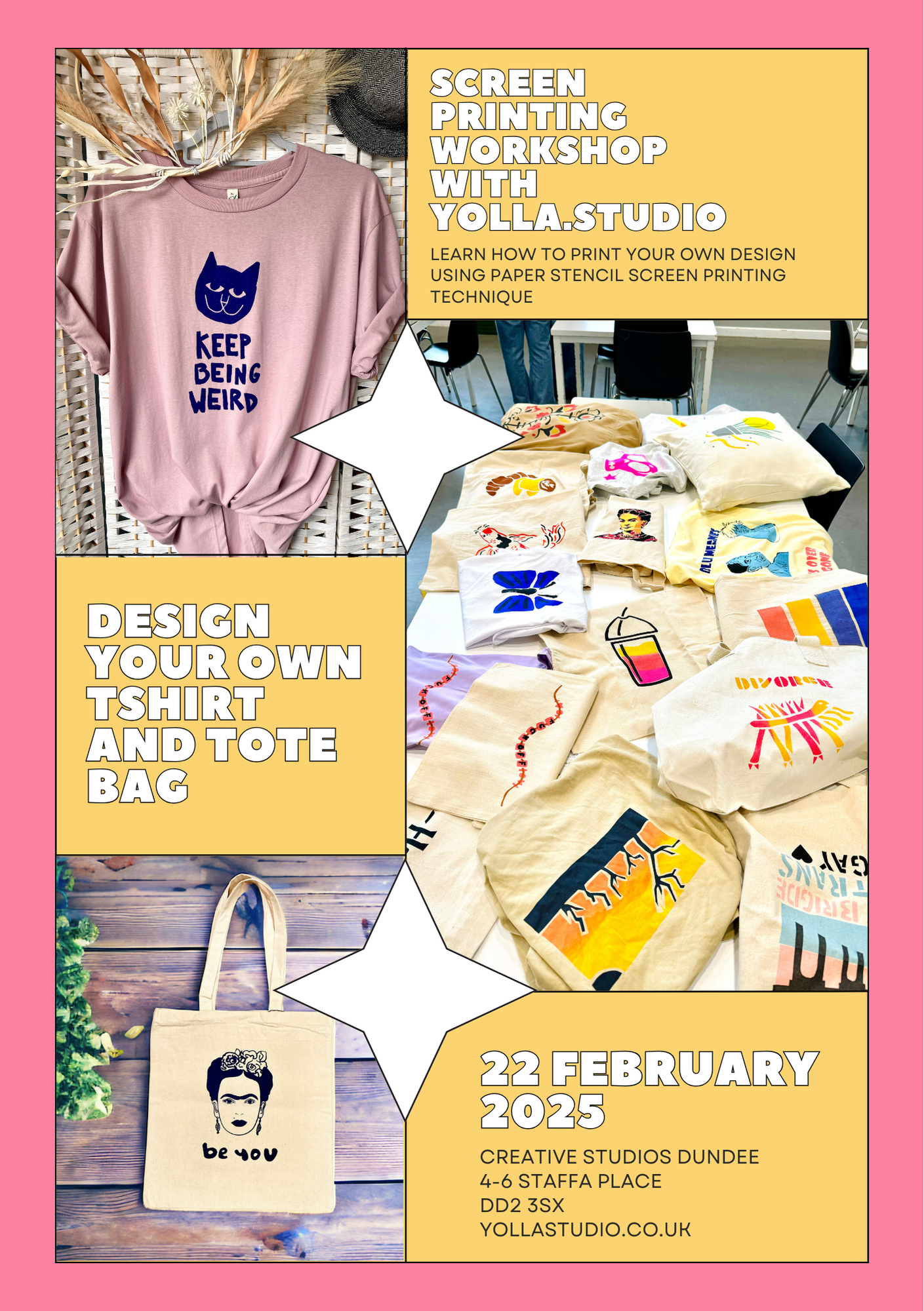 Screen Print Your Own Tshirt Workshop